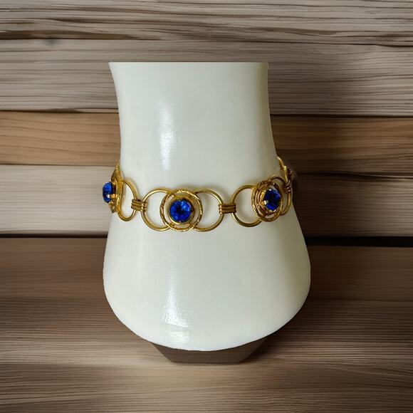 Lovely Vintage 1/20 Gold Filled On Sterling Bracelet By Amco. Fits Wrist 6 1/2 - Picture 1 of 7